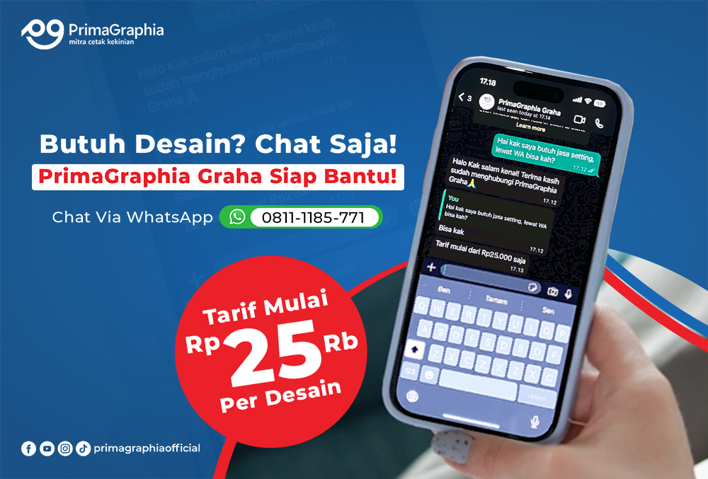 Butuh Desain? Chat aja di WhatsApp PrimaGraphia Graha!