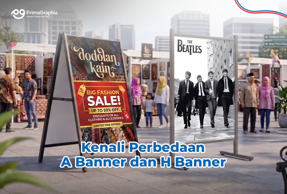 A Banner atau H Banner? Pilih Display yang Tepat untuk Toko dan Event