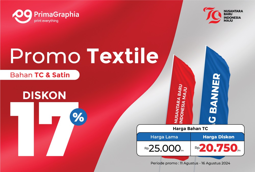 Promo Textile TC Import dan Satin Spesial 17 Agustusan