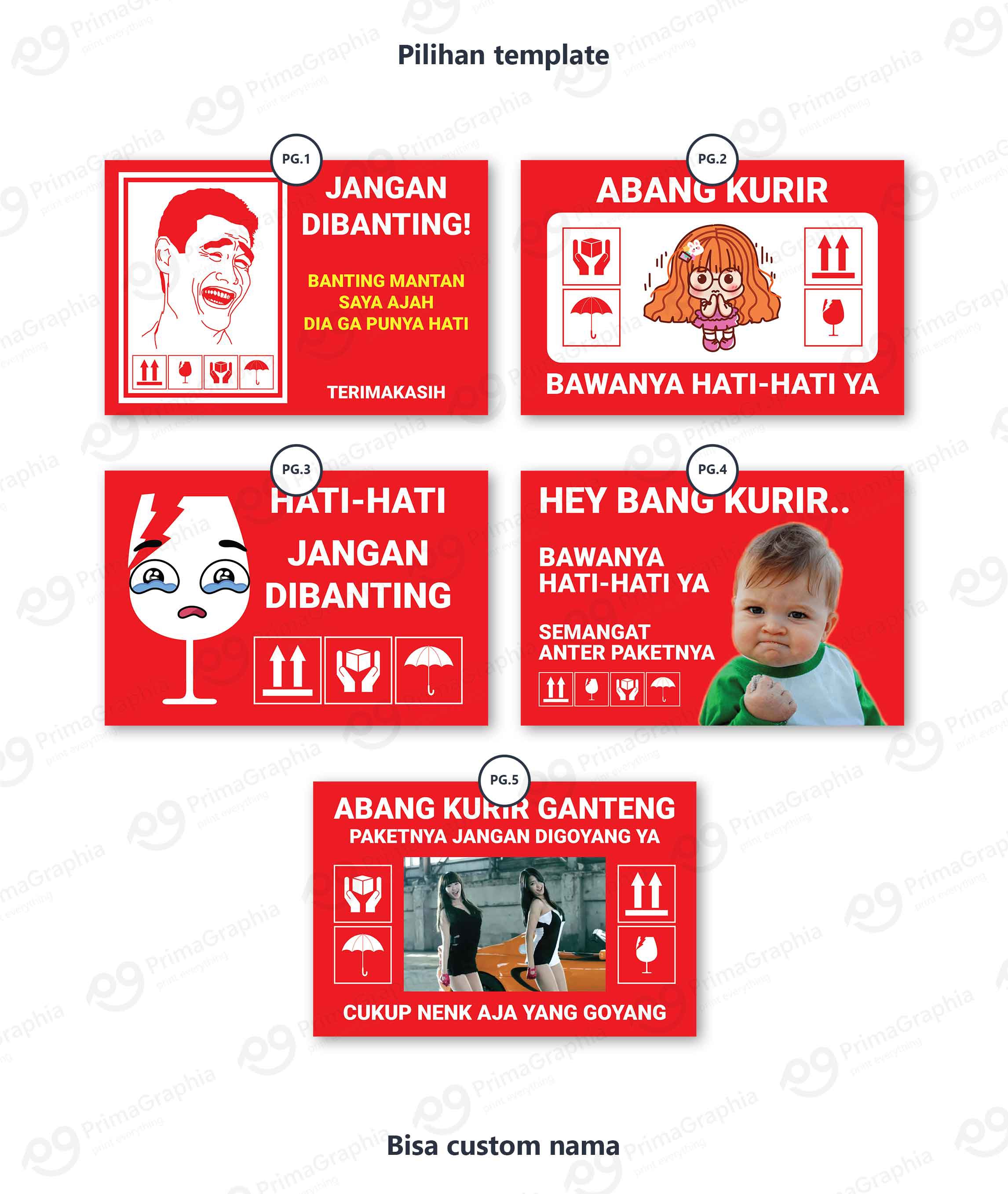 Sticker Fragile Pecah Belah — foto 1