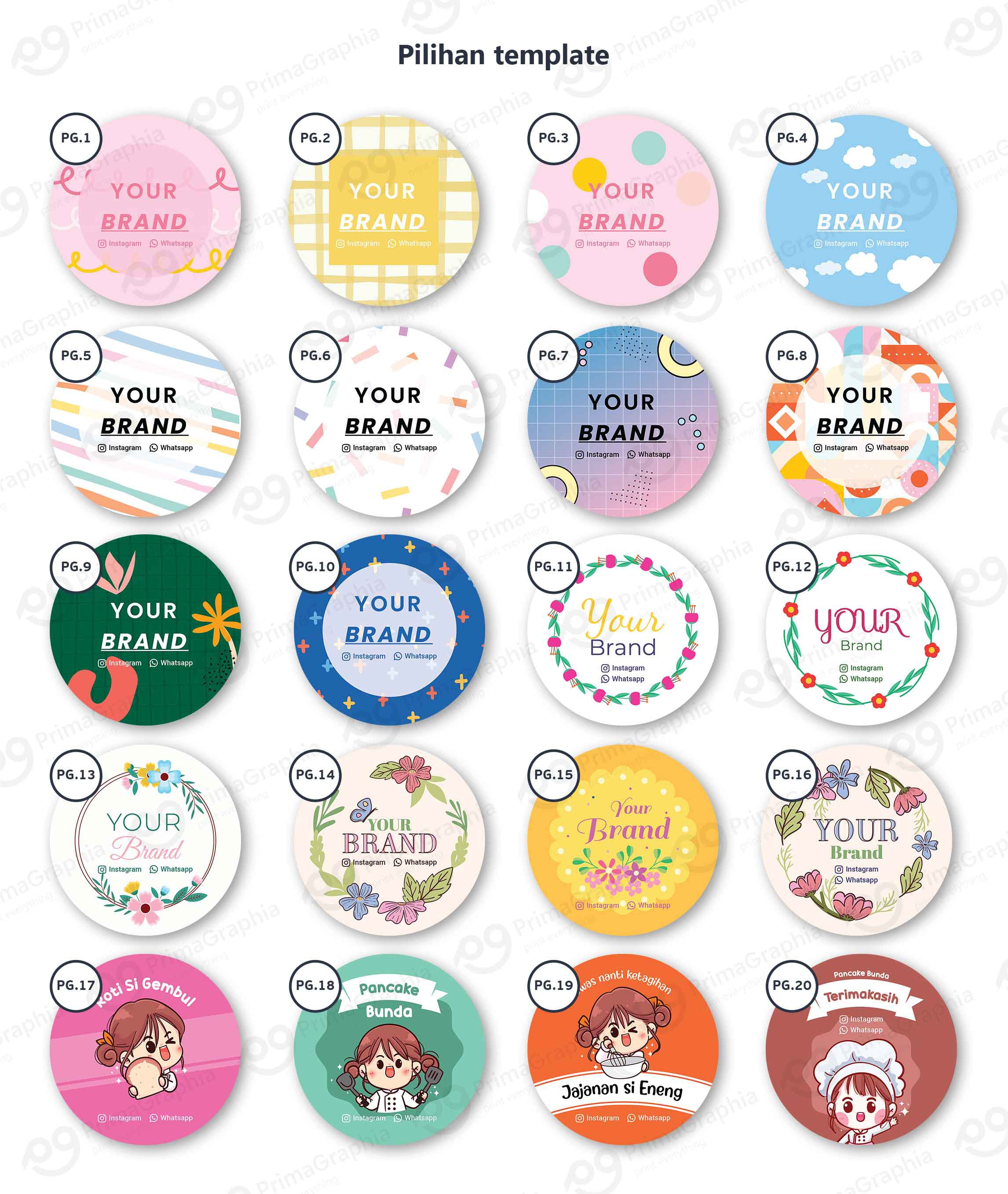Sticker Label Bulat — foto 1