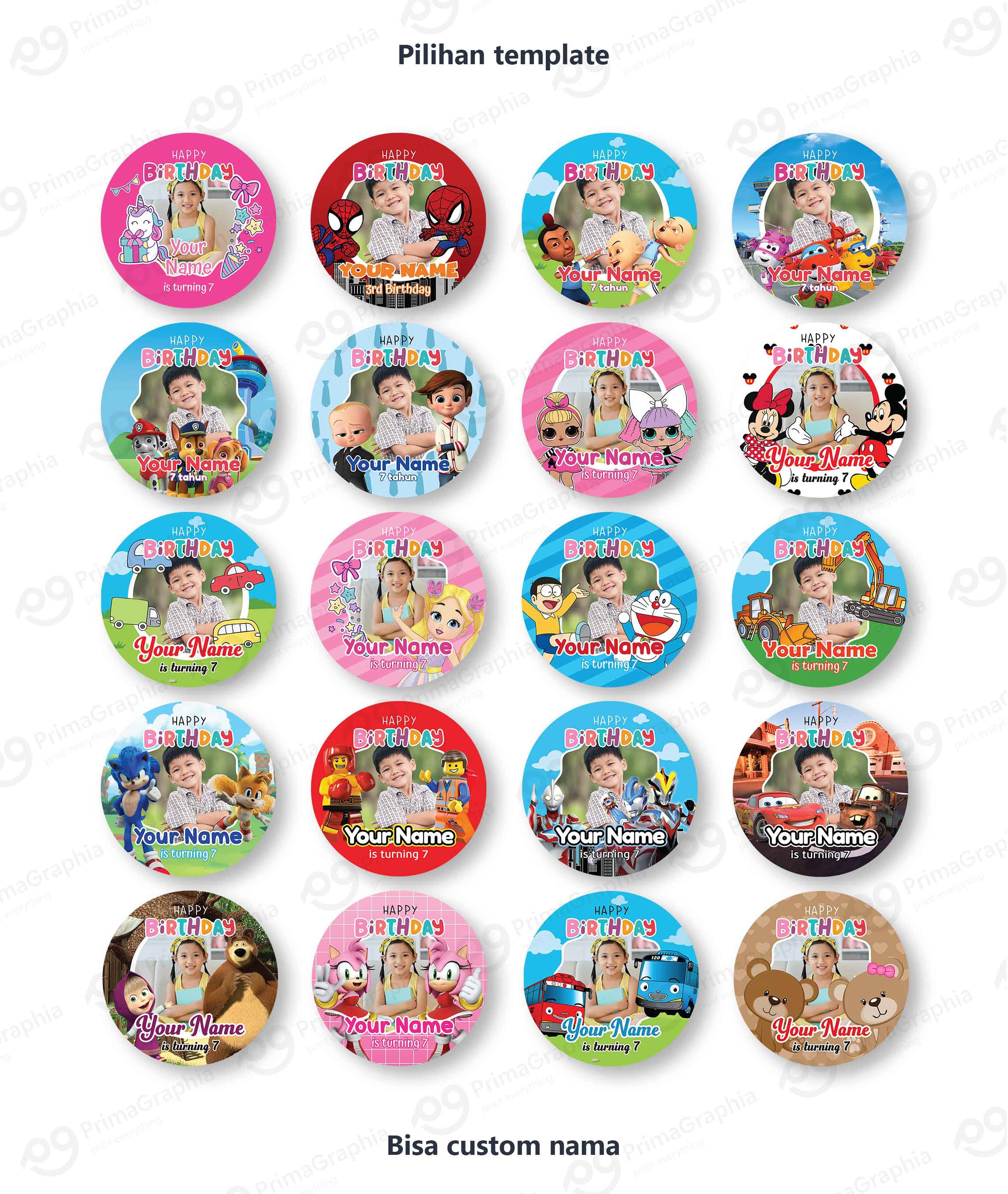 Sticker Label Ulang Tahun — foto 2