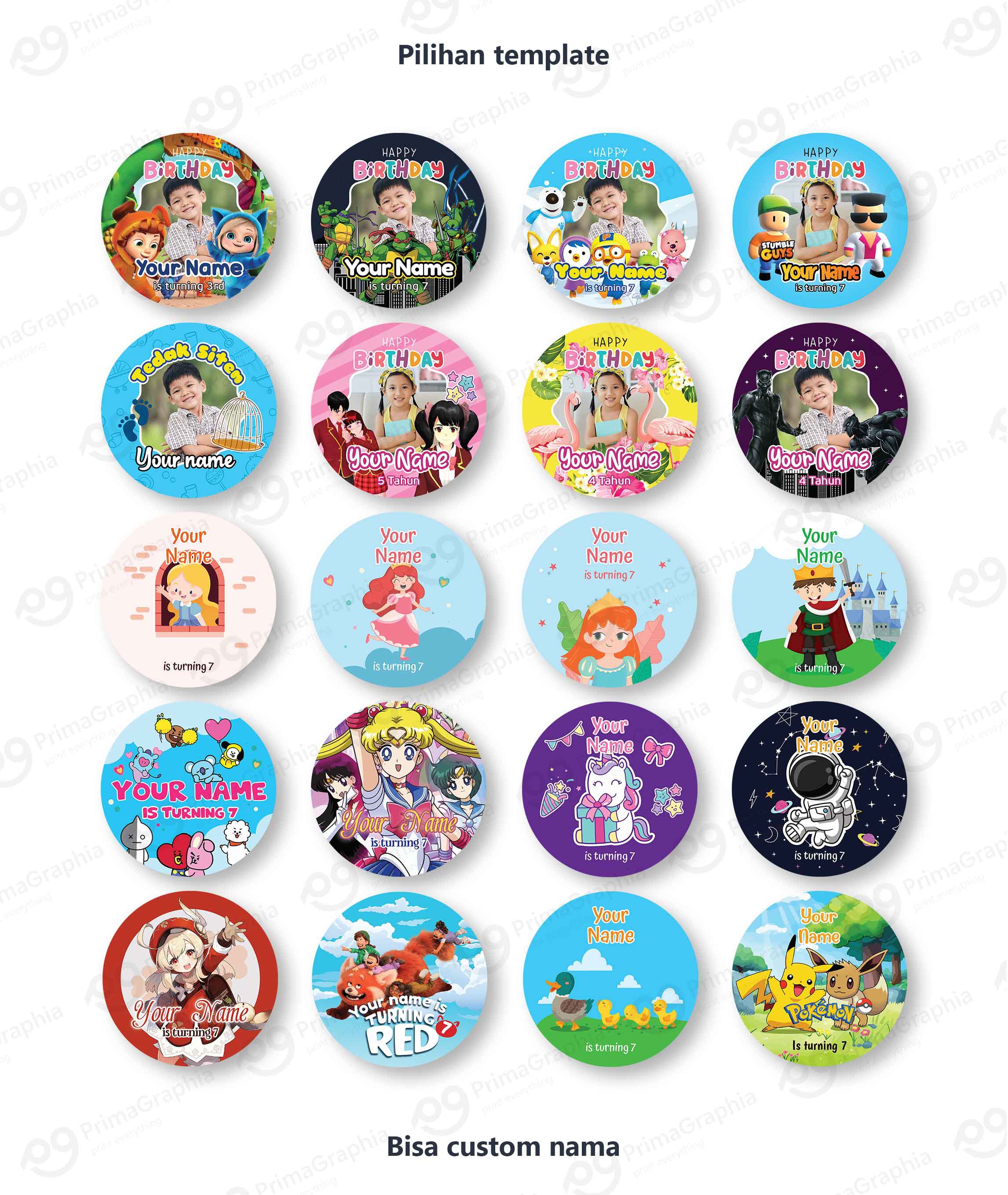 Sticker Label Ulang Tahun — foto 3